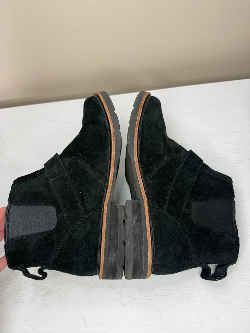 LLBean Old Port Black Suede Ankle Boot Sz 8